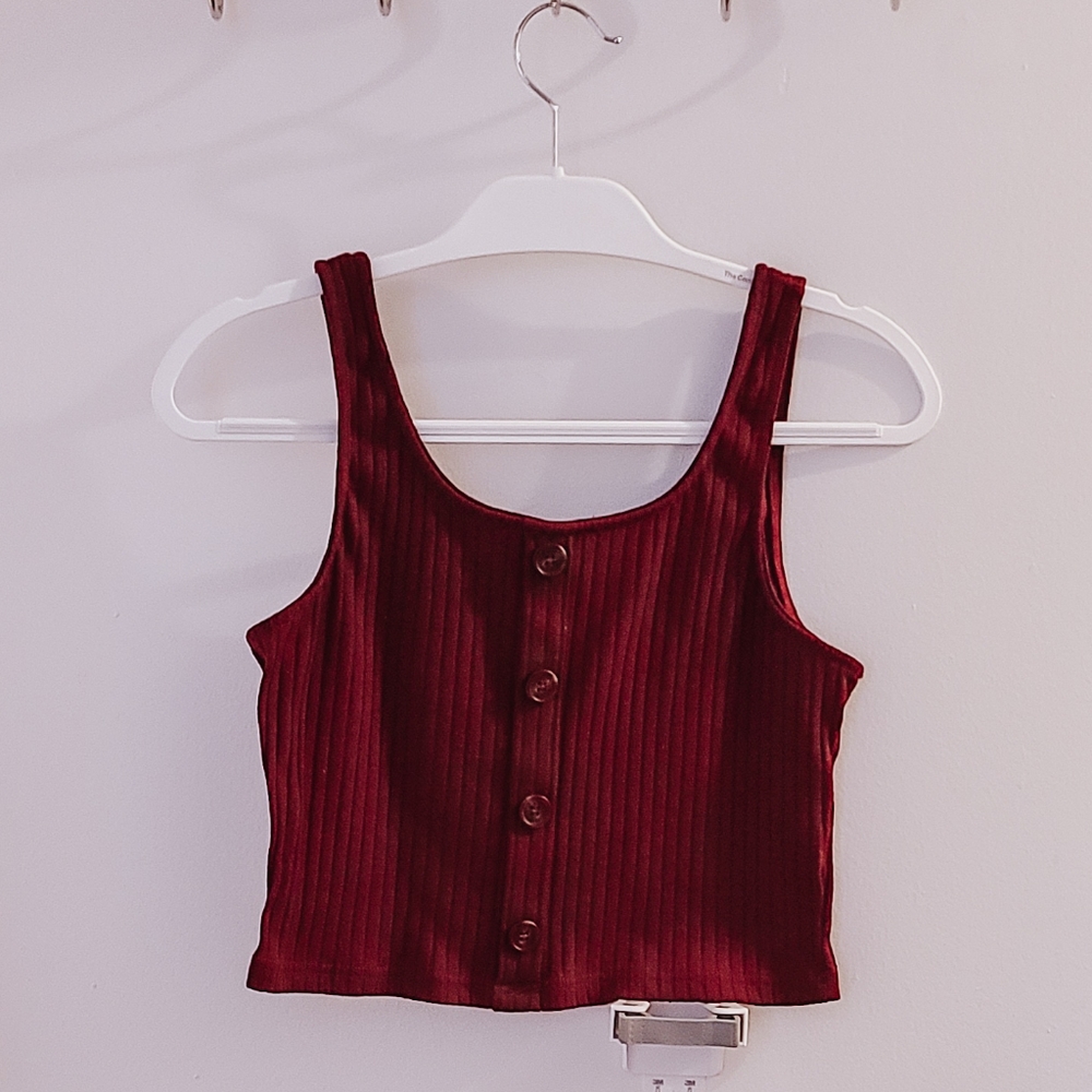 Red Crop Tank Top